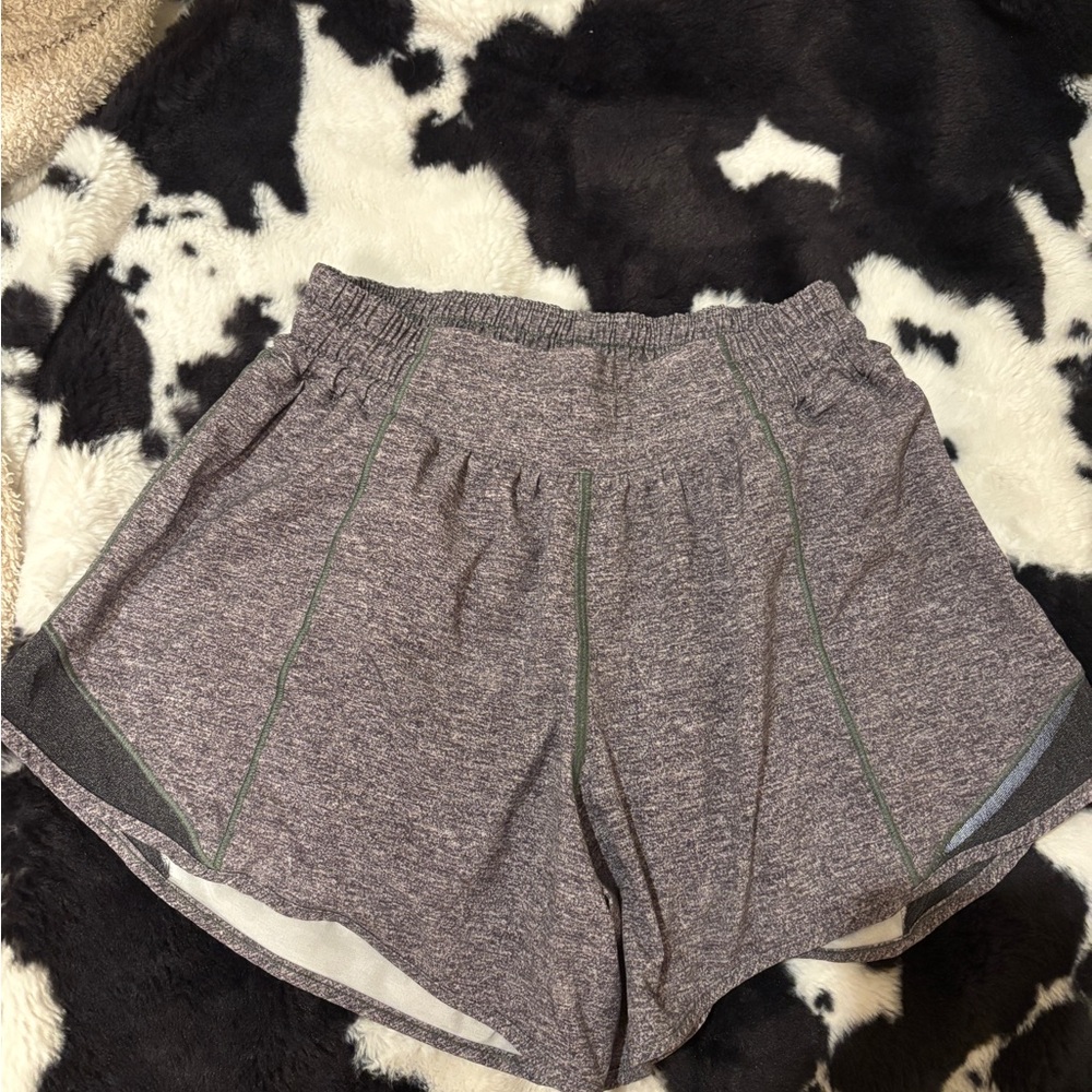 lululemon heather grey hotty hot shorts